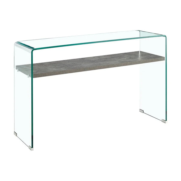 Vetro Console Table with shelf