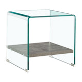 Vetro Lamp Table with Shelf