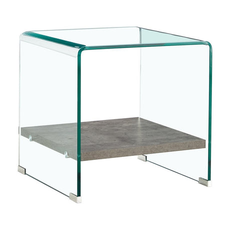 Vetro Lamp Table with Shelf