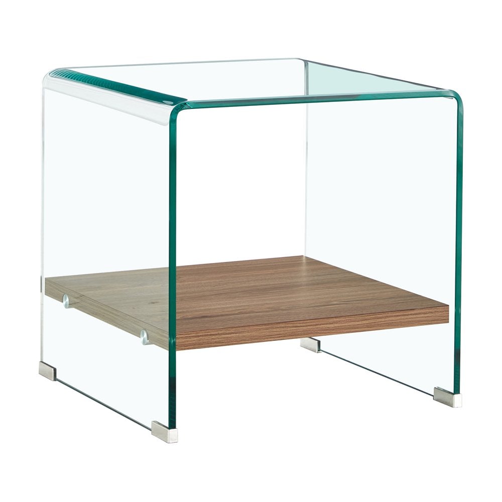 Vetro Lamp Table with Shelf