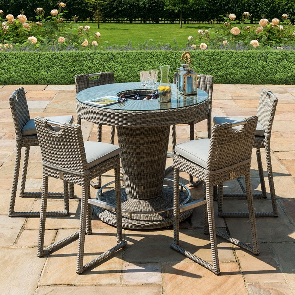 Oxford 6 Seat Round Bar Set with Ice Bucket