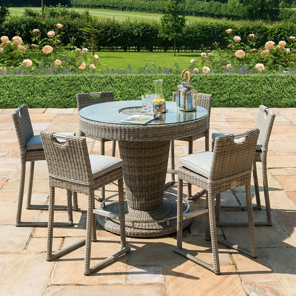 Oxford 6 Seat Round Bar Set with Ice Bucket