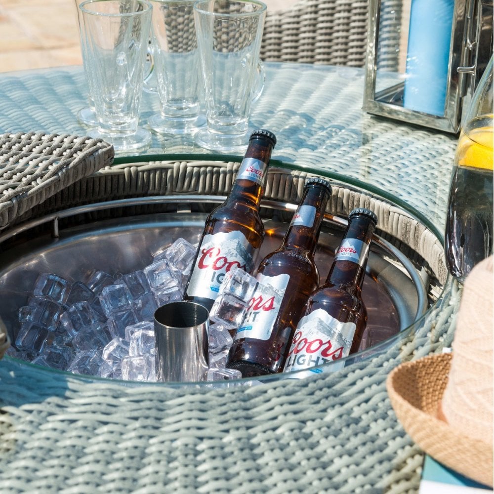 Oxford 6 Seat Round Bar Set with Ice Bucket