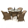 Winchester 4 Seat Round Dining Set with Heritage Chairs