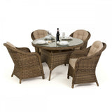 Winchester 4 Seat Round Dining Set with Heritage Chairs