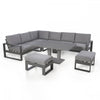 Amalfi Large Corner Dining Set with Rectangular Rising Table