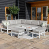 Amalfi Large Corner Dining Set with Rectangular Rising Table