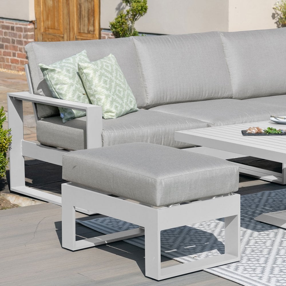 Amalfi Large Corner Dining Set with Rectangular Rising Table