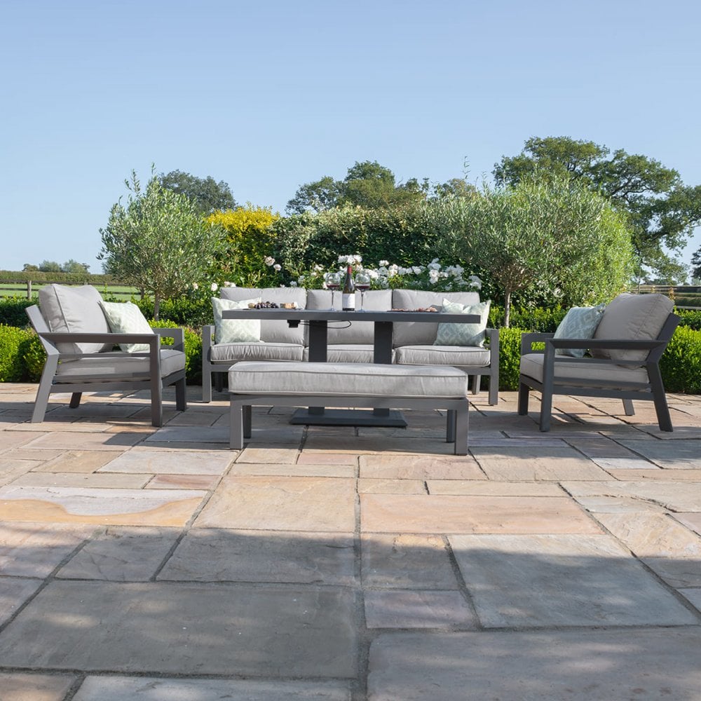 New York 3 Seat Sofa Set with Rising Table