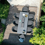 Ambition 8 Seat Rectangular Fire Pit Dining Set
