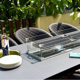 Ambition 8 Seat Rectangular Fire Pit Dining Set