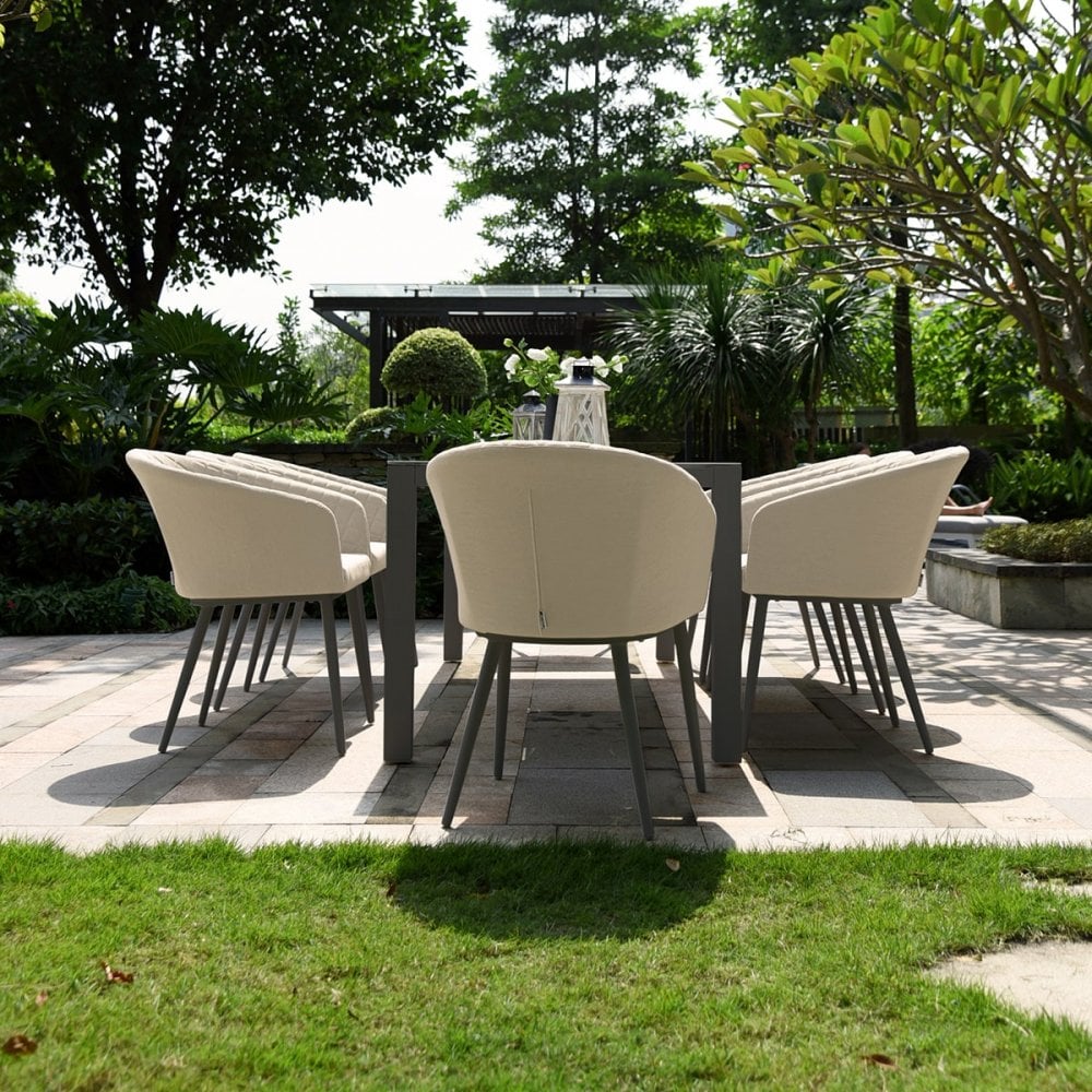 Ambition 8 Seat Rectangular Fire Pit Dining Set