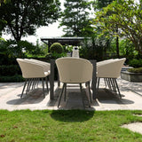 Ambition 8 Seat Rectangular Fire Pit Dining Set