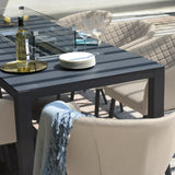 Ambition 8 Seat Rectangular Fire Pit Dining Set