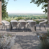 Ambition 8 Seat Rectangular Fire Pit Dining Set