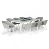 Ambition 8 Seat Rectangular Fire Pit Dining Set