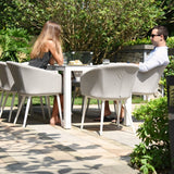 Ambition 8 Seat Rectangular Fire Pit Dining Set