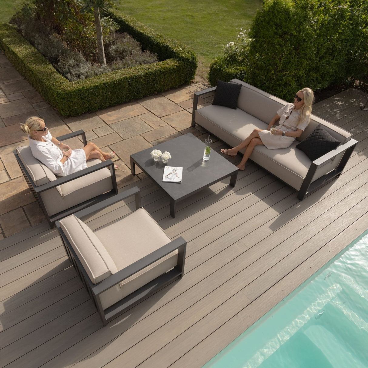 Ibiza 3 Seat Sofa Set With Square Table