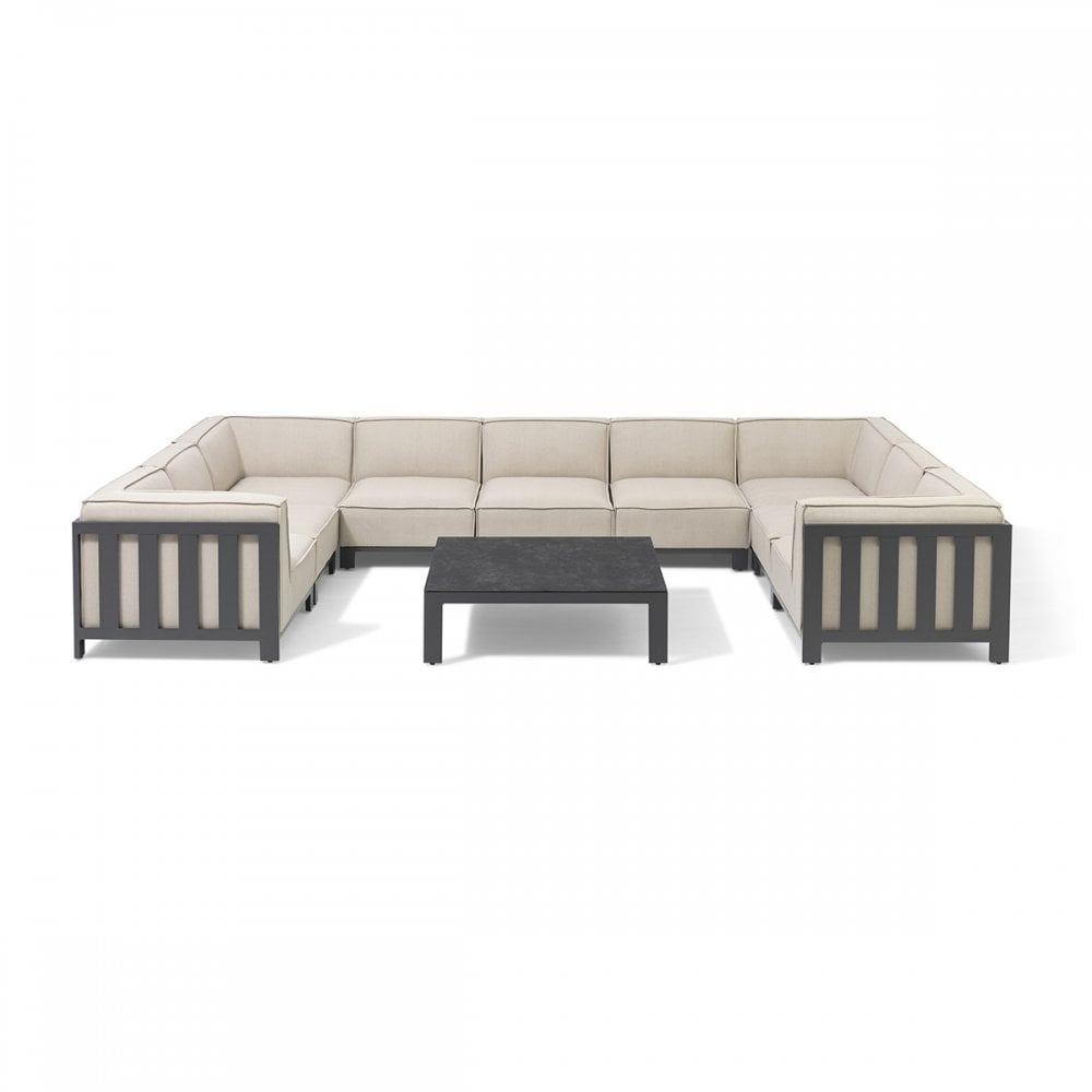 Ibiza U Shape Sofa Set With Square Table