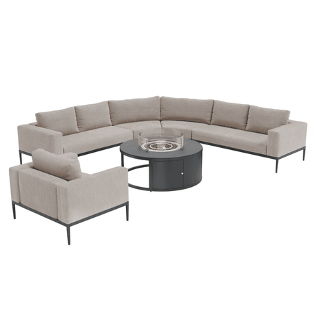 Eve Grande Corner Sofa Group with Round Fire Pit