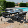 Pebble 6 Seat Oval Dining Set