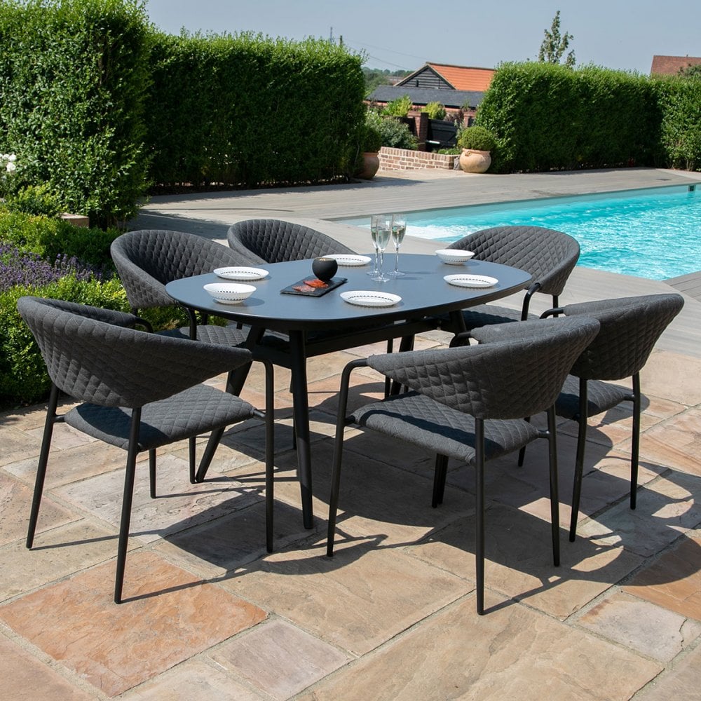 Pebble 6 Seat Oval Dining Set