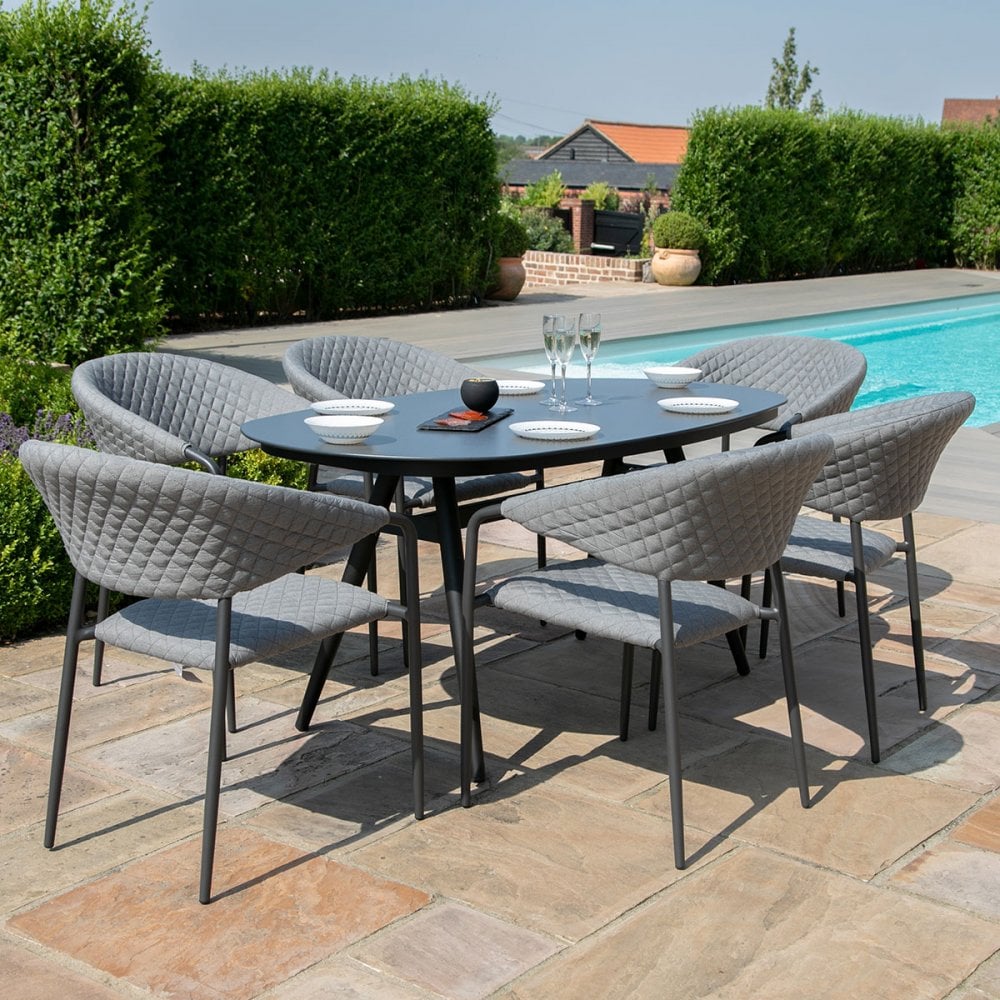 Pebble 6 Seat Oval Dining Set