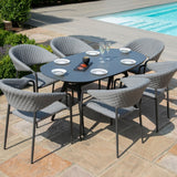 Pebble 6 Seat Oval Dining Set