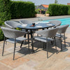 Pebble 6 Seat Oval Dining Set