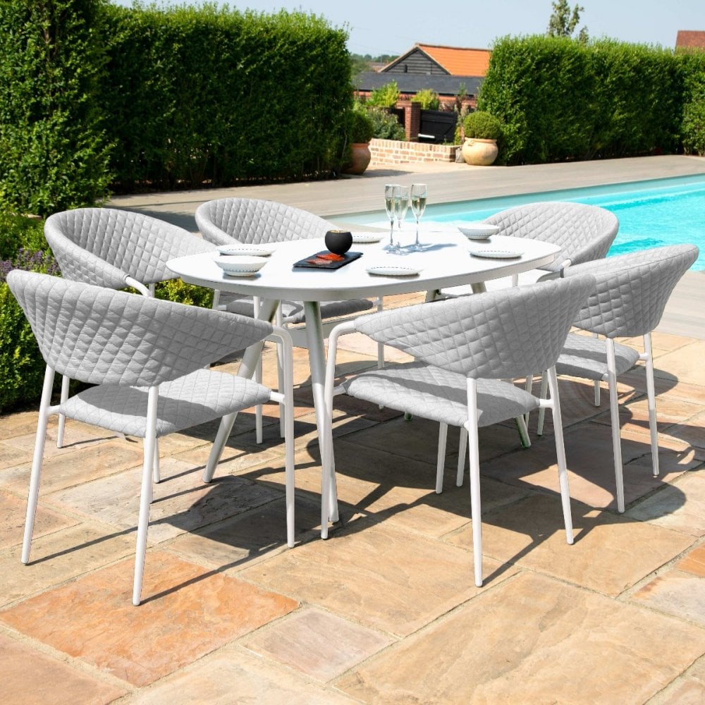 Pebble 6 Seat Oval Dining Set