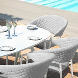 Pebble 6 Seat Oval Dining Set