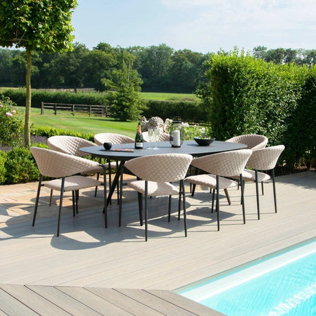 Pebble 8 Seat Oval Dining Set