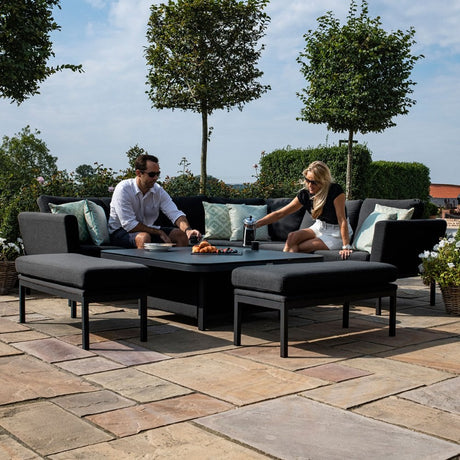 Pulse Deluxe Square Corner Dining Set with Rising Table