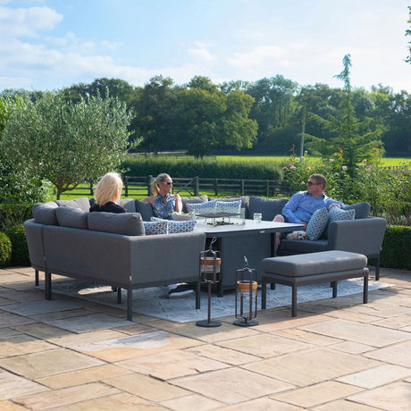 Pulse U Shape Dining Set with Fire Pit