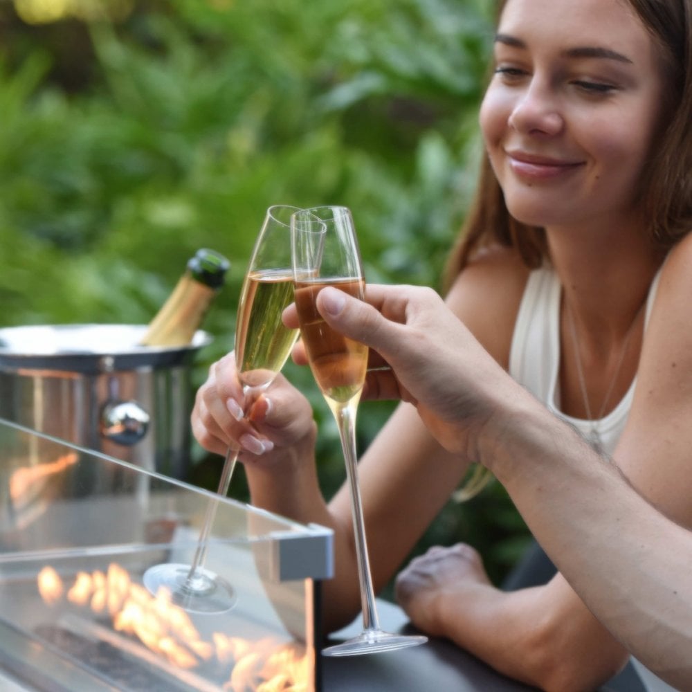 Regal 8 Seat Rectangular Fire Pit Bar Set
