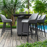 Regal 8 Seat Rectangular Fire Pit Bar Set