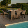 Regal 8 Seat Rectangular Fire Pit Bar Set