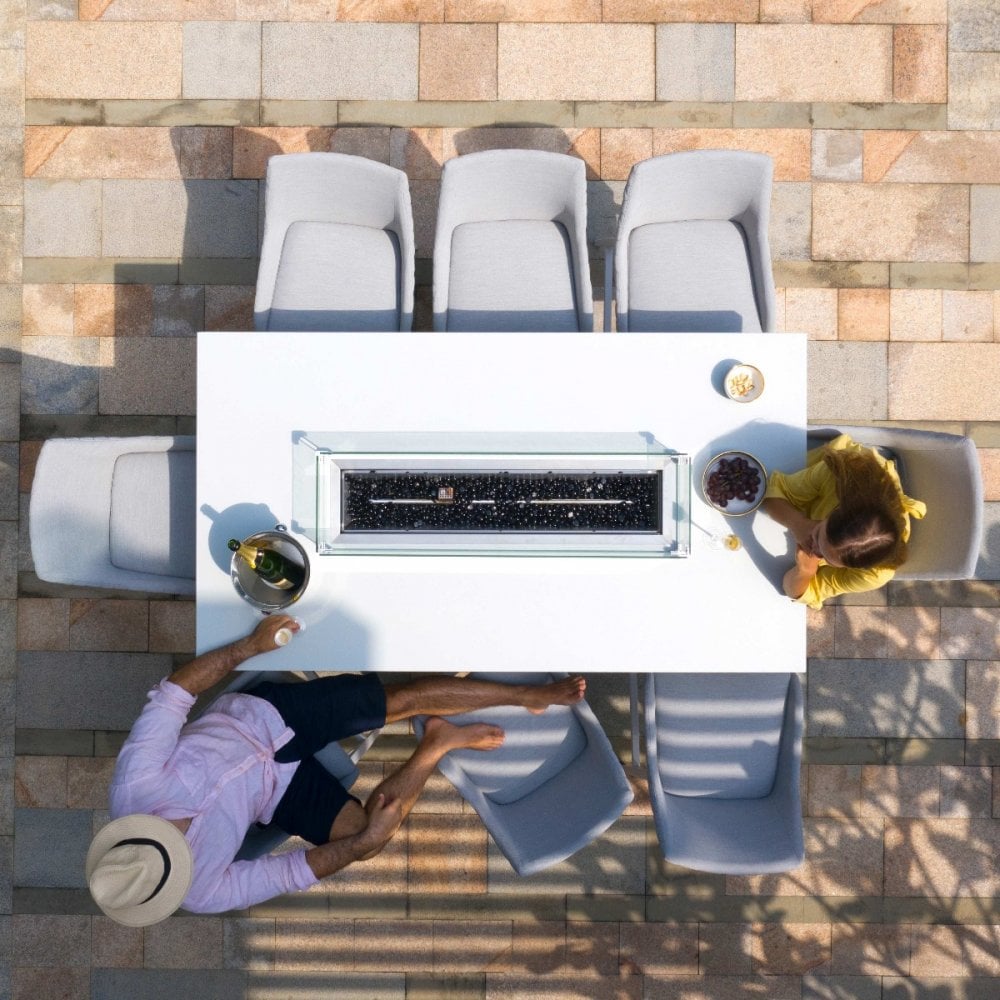 Regal 8 Seat Rectangular Fire Pit Bar Set