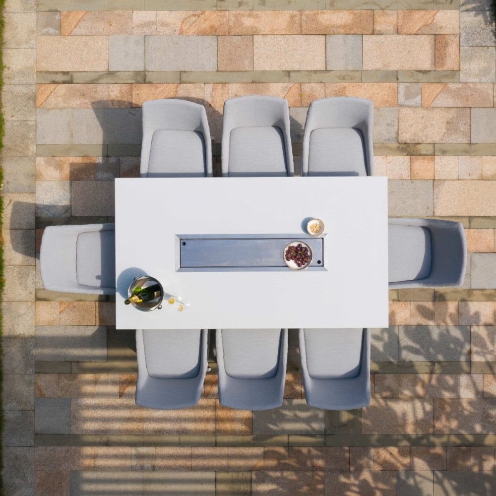 Regal 8 Seat Rectangular Fire Pit Bar Set