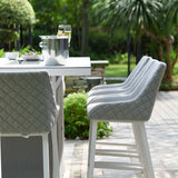 Regal 8 Seat Rectangular Fire Pit Bar Set