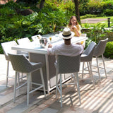Regal 8 Seat Rectangular Fire Pit Bar Set