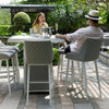 Regal 8 Seat Rectangular Fire Pit Bar Set