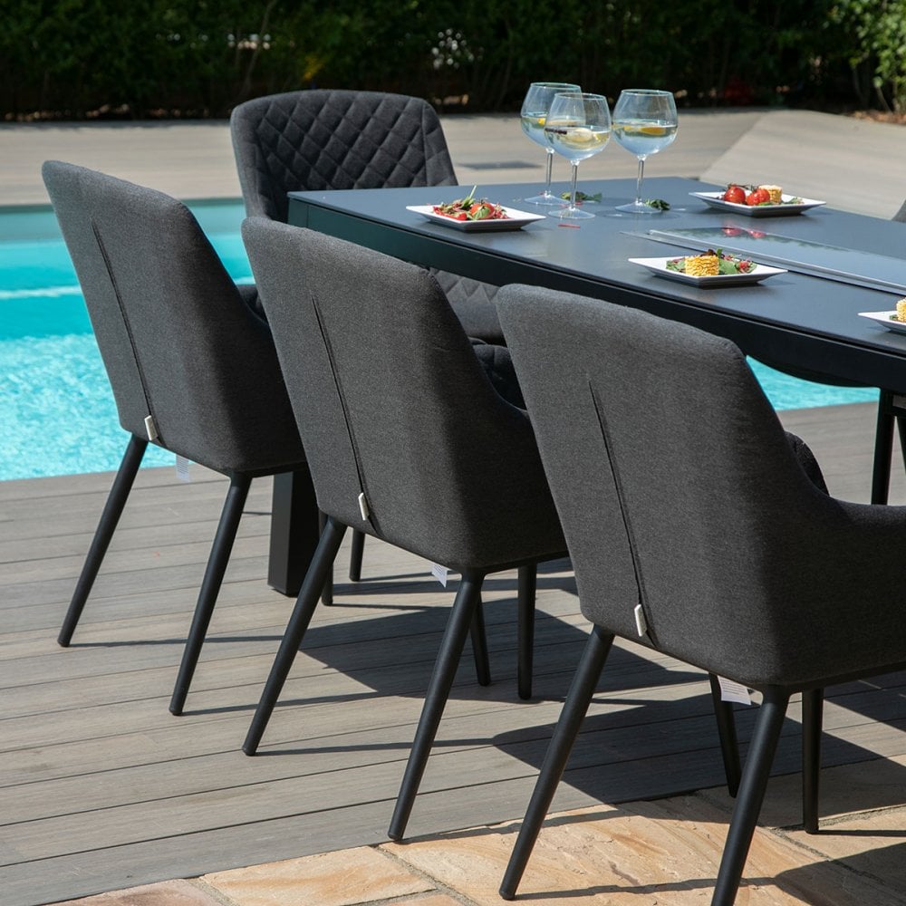 Zest 8 Seat Rectangular Fire Pit Dining Set