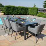 Zest 8 Seat Rectangular Fire Pit Dining Set