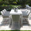 Zest 8 Seat Rectangular Fire Pit Dining Set