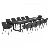 Zest 12 Seat Rectangular Fire Pit Dining Set