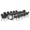 Zest 12 Seat Rectangular Fire Pit Dining Set