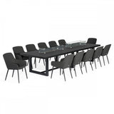 Zest 12 Seat Rectangular Fire Pit Dining Set