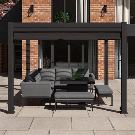 Como Pergola Aluminium Square 30x30 with 4 Drop Sides