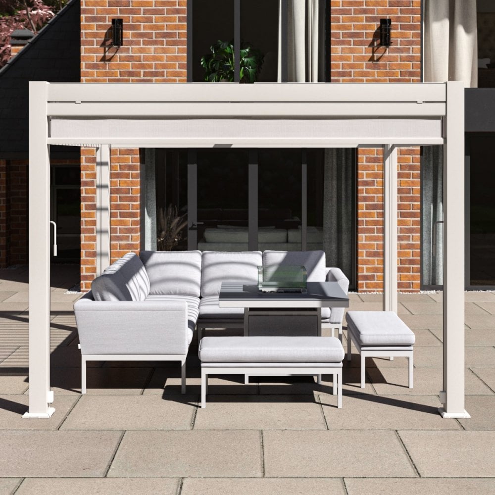 Como Pergola Aluminium Square 30x30 with 4 Drop Sides